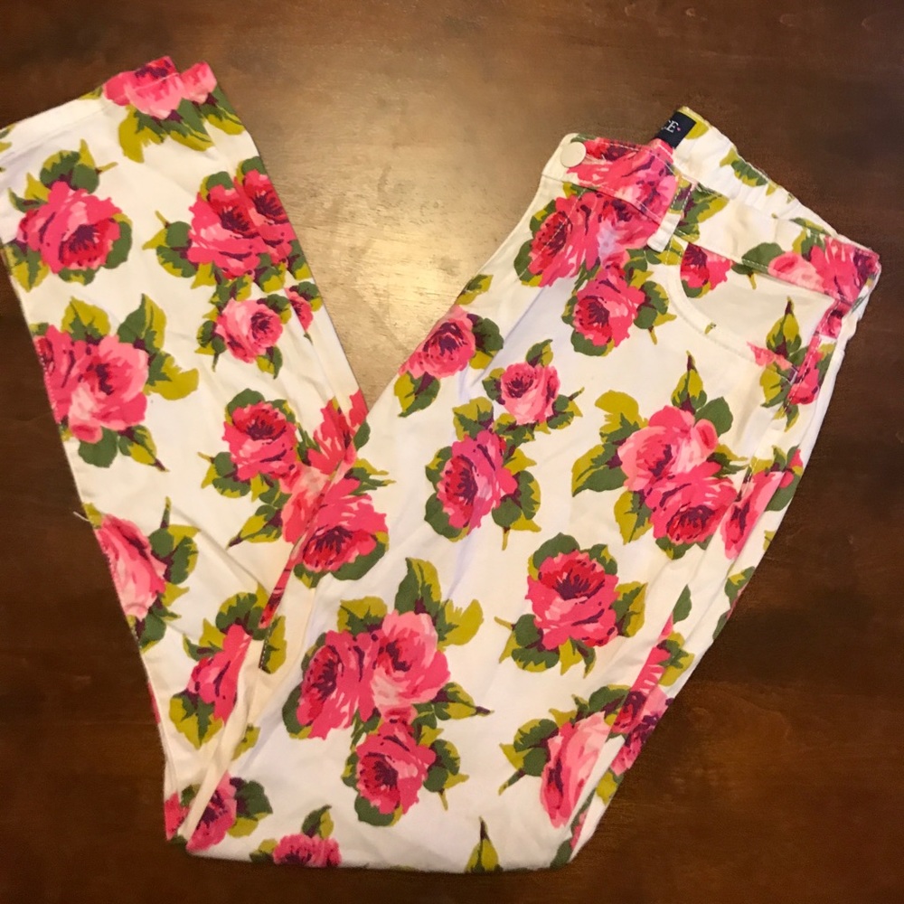 Childrens Place Floral Jeggings SIZE 16