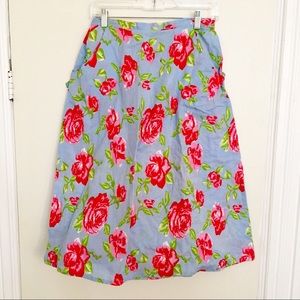 Fabulous Vintage Rose-patterned Skirt