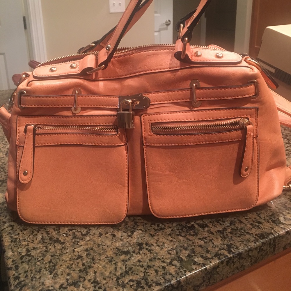 Peach Handheld or Crossbody Bag