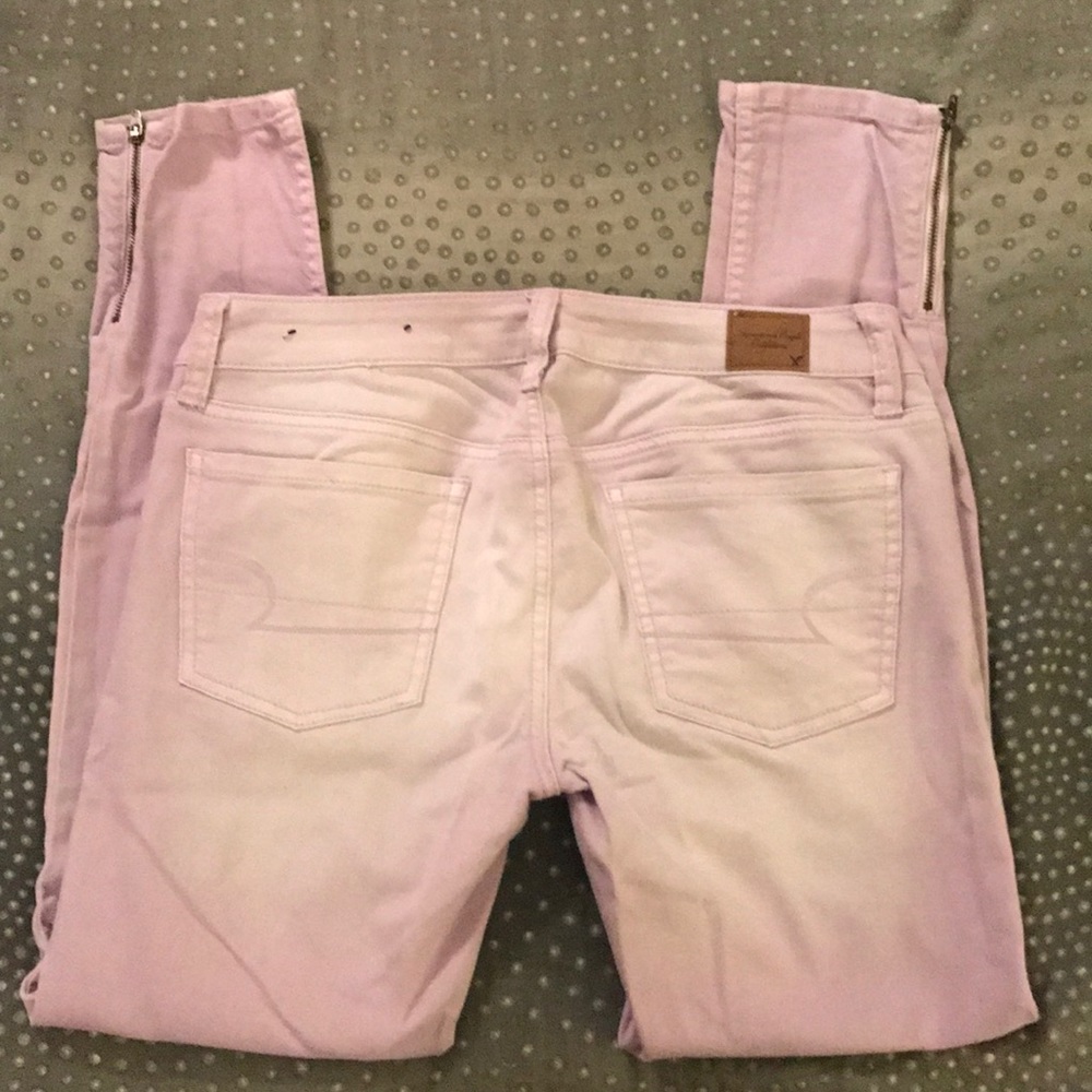 American Eagle Purple Washed Jegging