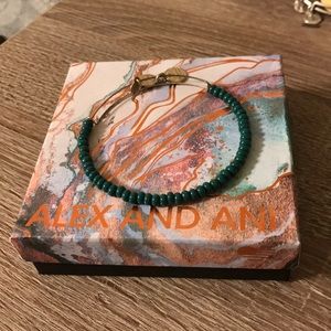 Alex and ANI green bead bangle