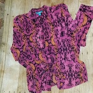 L'Amour Nanette Lepore button up sheer open back