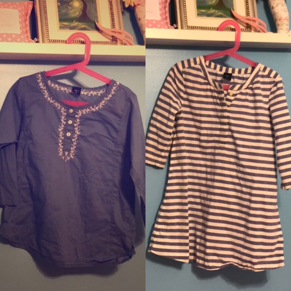 Great buy!! Two GAP kids tunics in size S and M!!