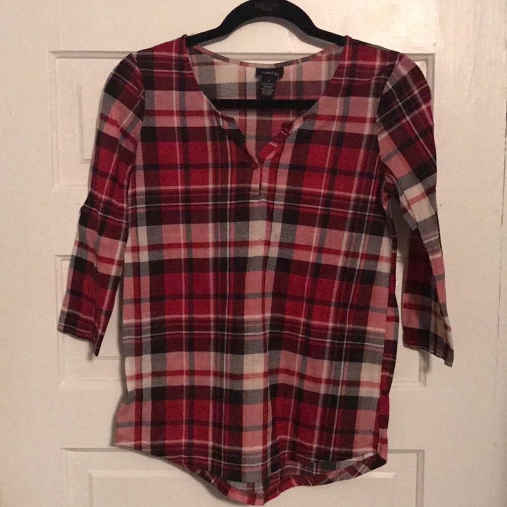 Rue 21 plaid 3/4 sleeve