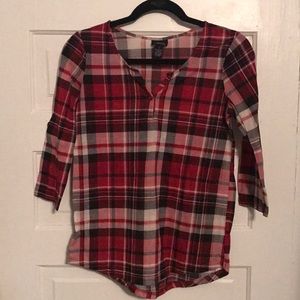Rue 21 plaid 3/4 sleeve