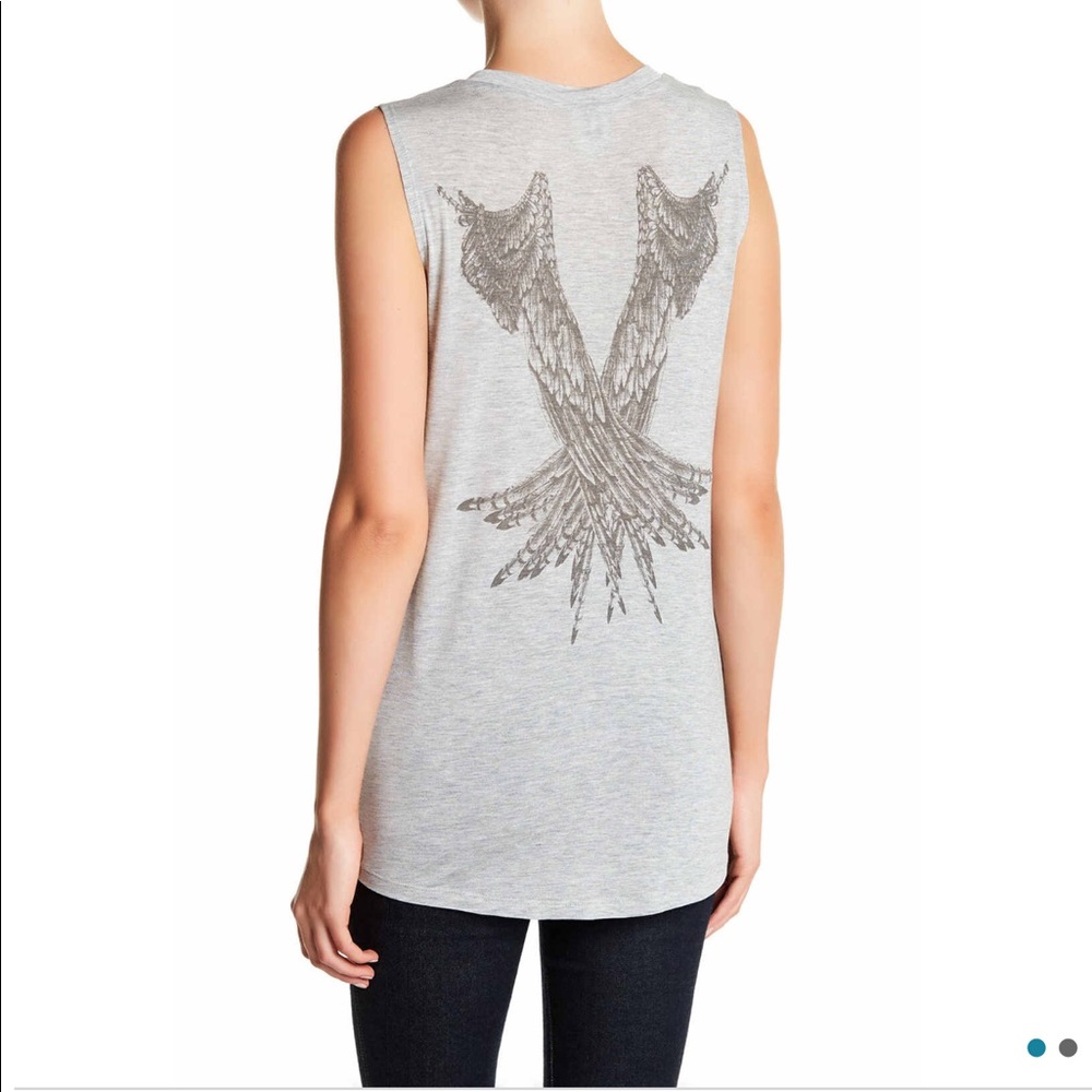 Haute Hippie wing tank shirt size L NWT $145