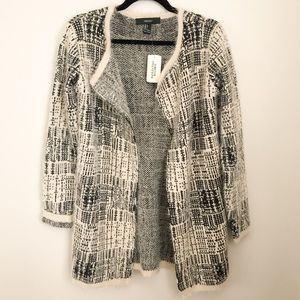 Fuzzy Mid Length Cardigan