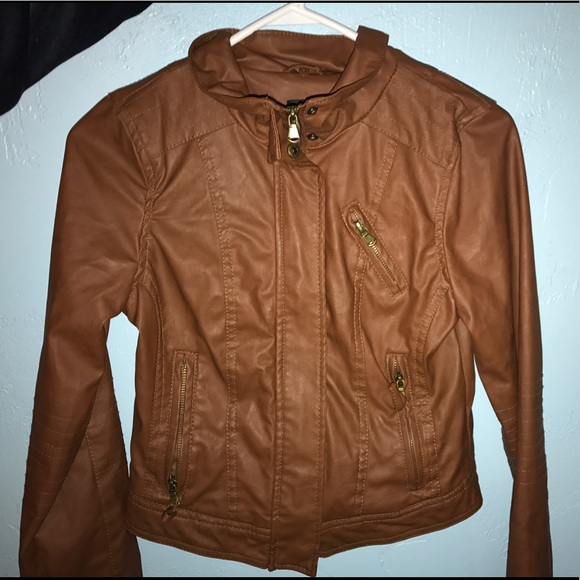 Wet Seal Brown Leather Jacket - Picture 1 of 3