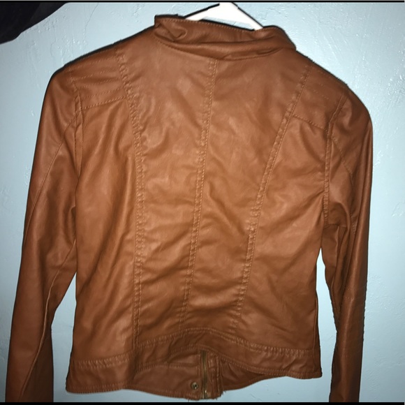 Wet Seal Brown Leather Jacket - Picture 2 of 3