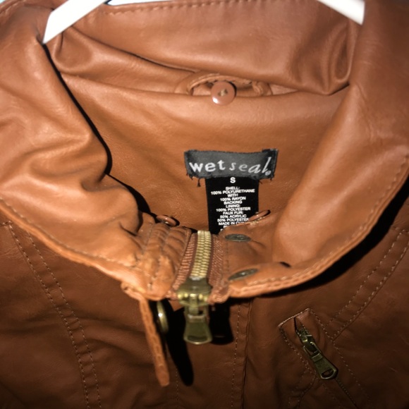 Wet Seal Brown Leather Jacket - Picture 3 of 3