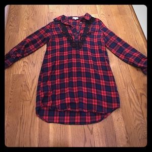 Plaid Tunic