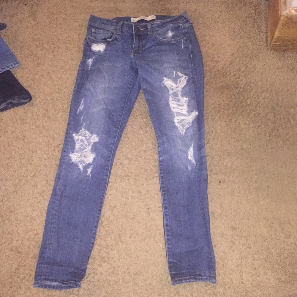 Distressed jeans