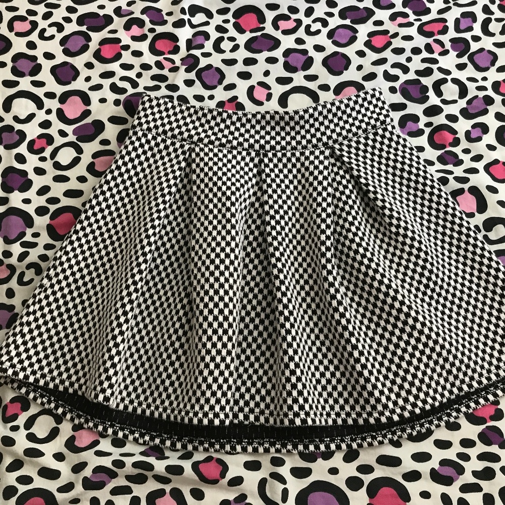 Checkered circle skirt