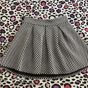 Checkered circle skirt