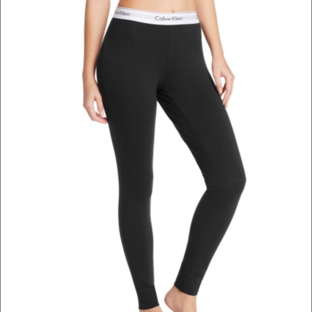 CALVIN KLEIN Black Cotton Sleepwear Pants Medium