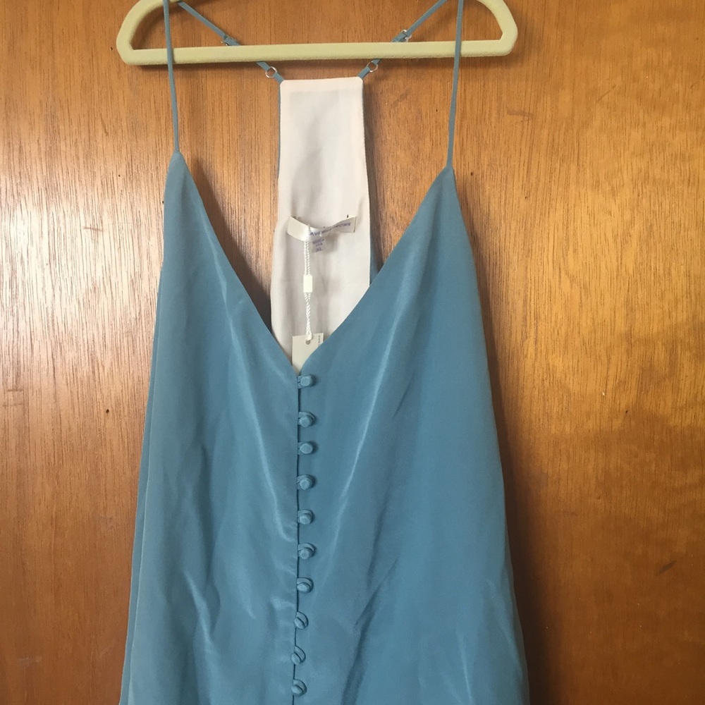 NWT 100% silk Lavender Brown tank XL