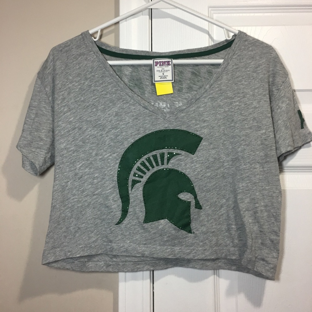 Sale! VS PINK Spartans crop top! Medium.