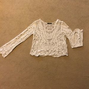 UO long sleeve lace blouse