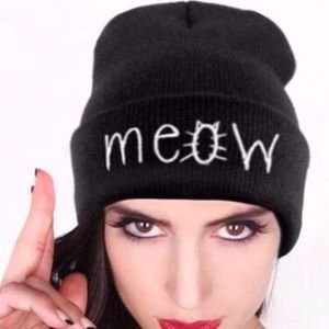 Black meow hat