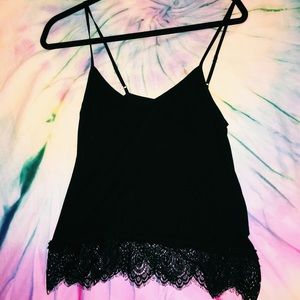 Soft Black Lacy Tank