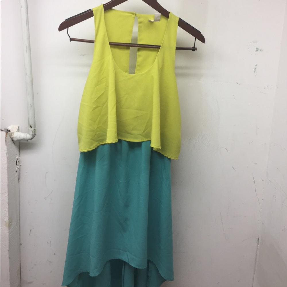 High Low Colorblock Dress