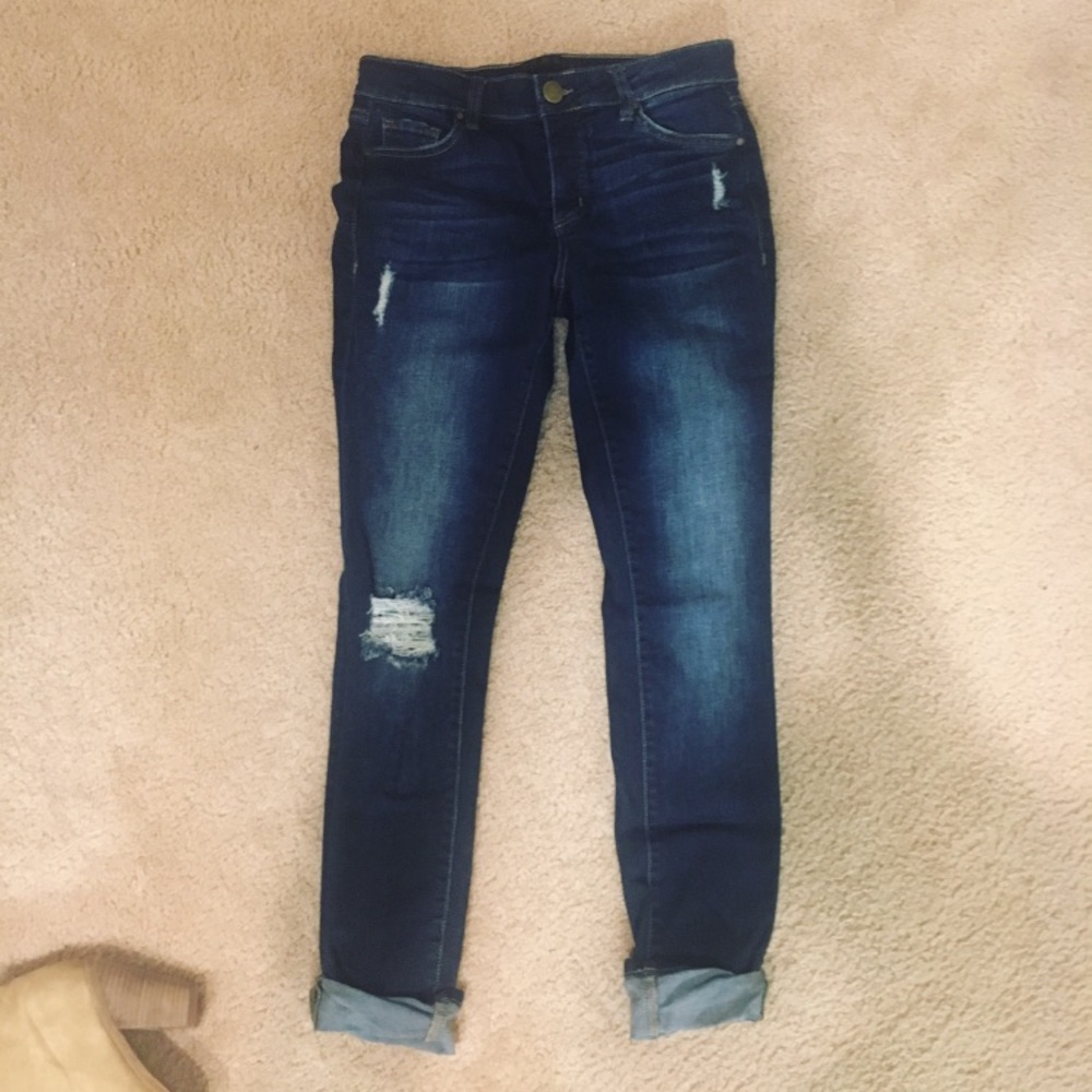 Tinsel Denim Couture Distressed Boyfriend Jeans