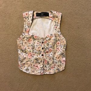 FREE PEOPLE flower crop top