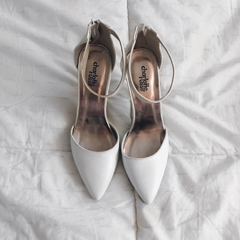 white high heels