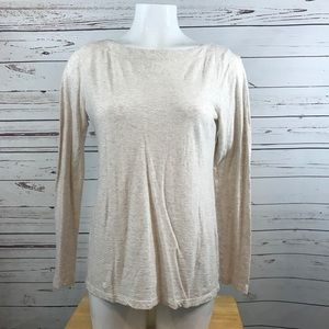 Ann Taylor Loft Oarmeal Boat Neck Top Size M