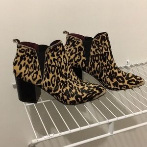 Animal print booties