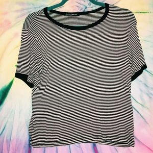 Soft Striped Crop Top