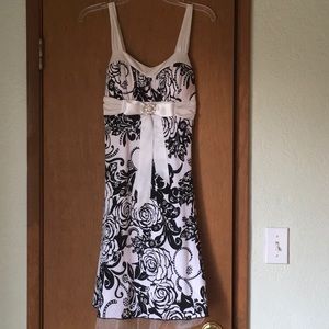 Black and white formal dress