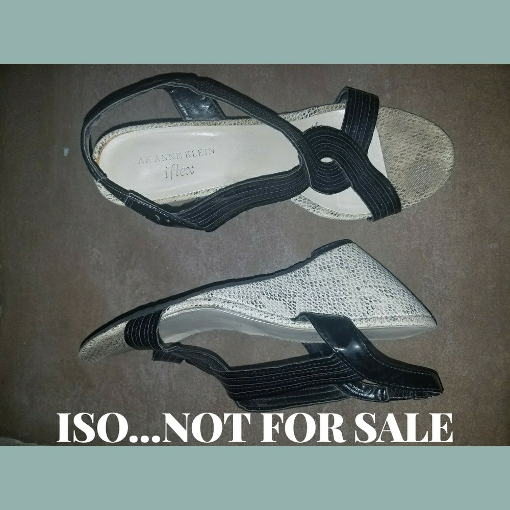 In search of Anne Klein snake skin wedge