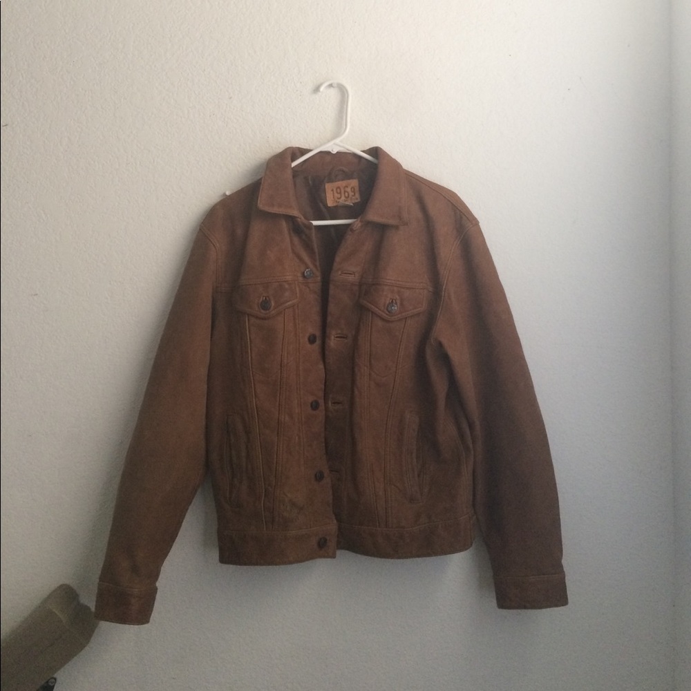 Vintage brown leather jacket