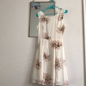 White Dress w/Pink Flowers