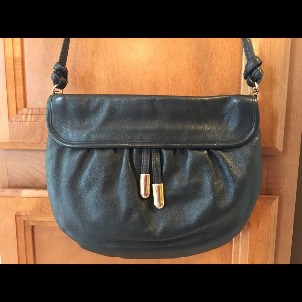 Vintage Small Navy Blue Margolin Crossbody