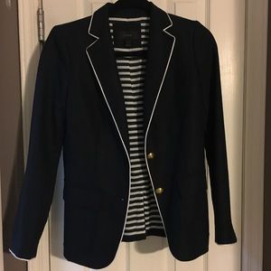 J. Crew Navy Linen Blazer Size 2