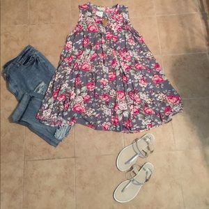 Gray boutique style Tunic