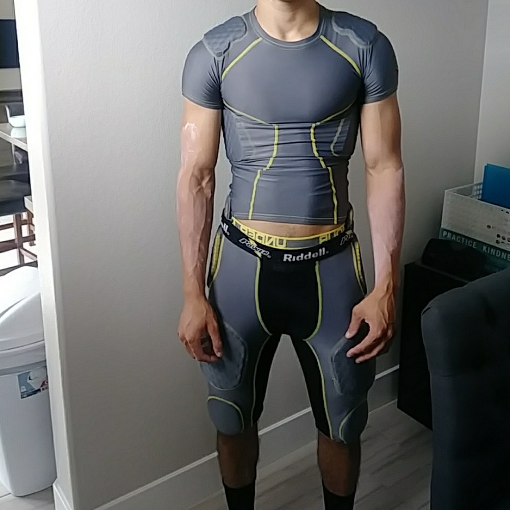 Riddell power football under pads