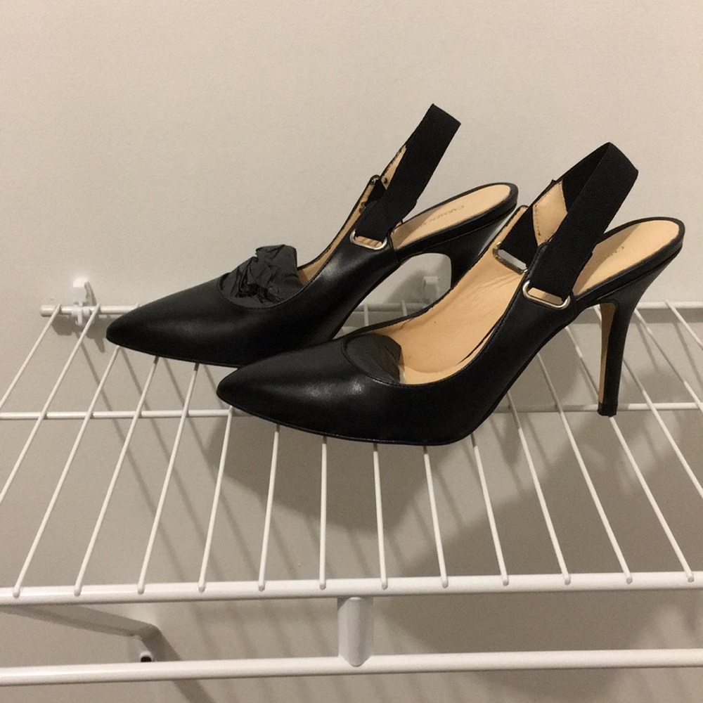 Black sling backs