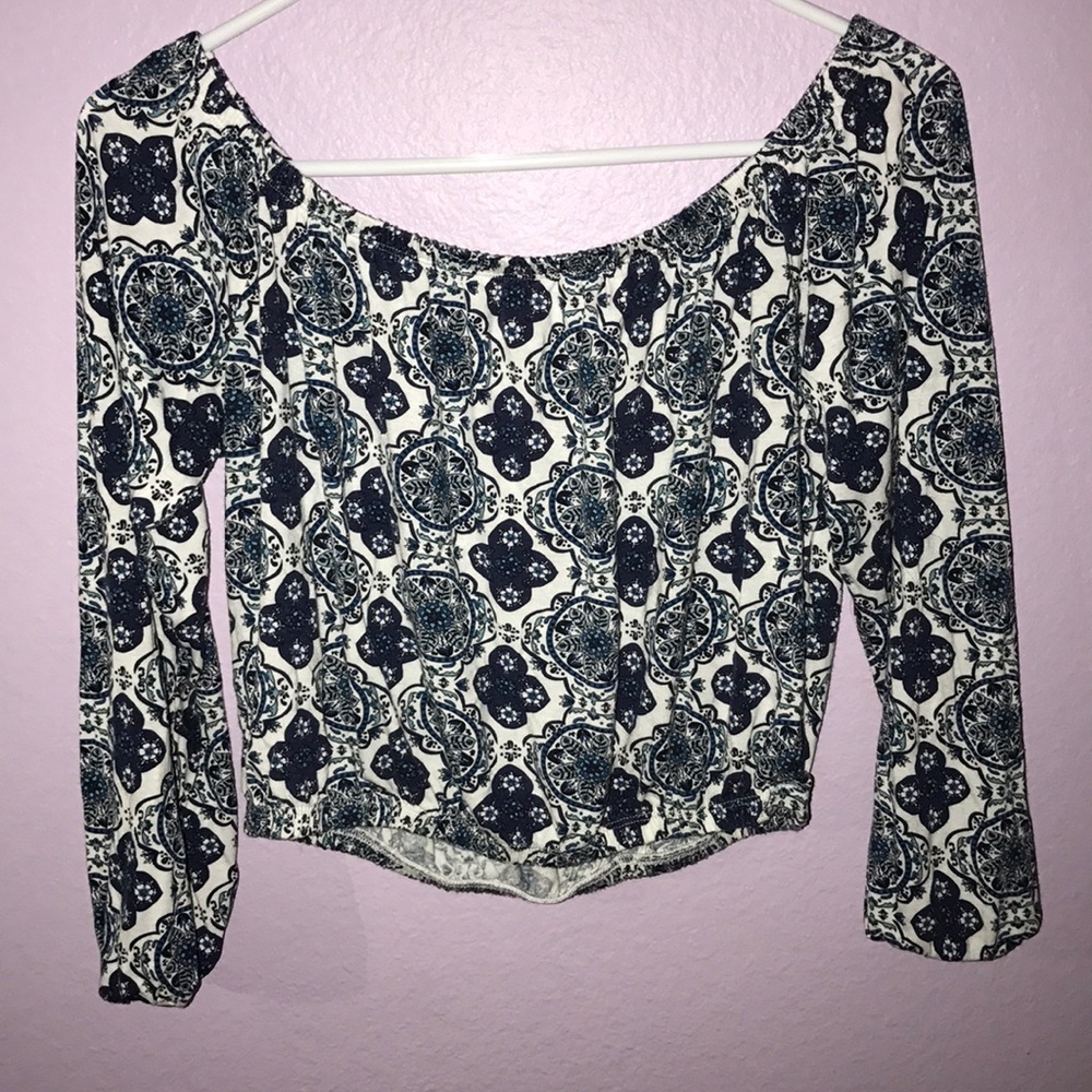 off-shoulder crop top