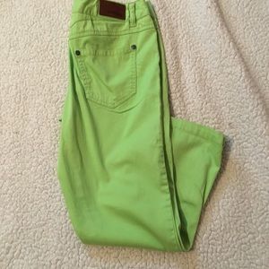 Express Lime Green Pants Size 2 Ankle Zip