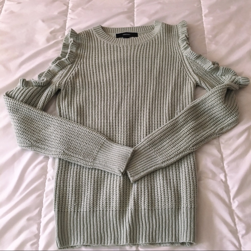 Forever 21 cold shoulder sweater