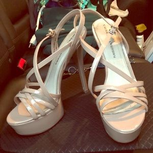 Chinese Laundry Teaser Strappy Nude Platform Heels