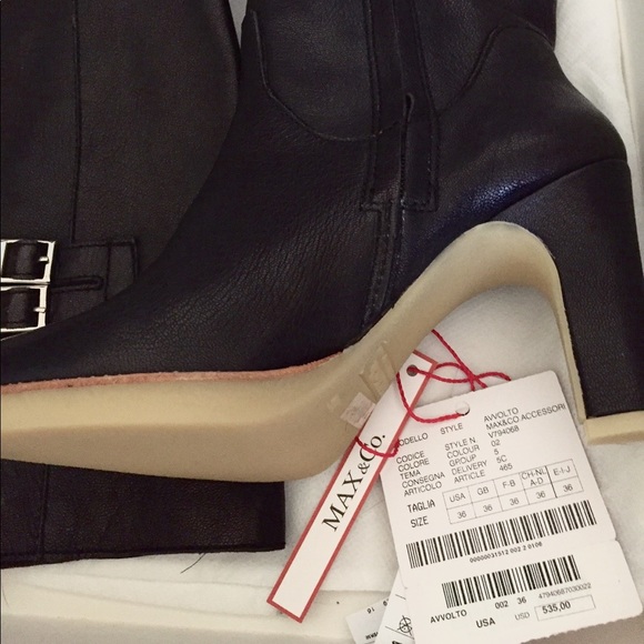 BCBG Max & Co. Black Leather Boots ✨ HP ✨ NWOT - Picture 6 of 6