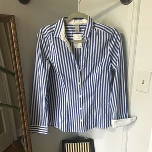 H&M Striped Stretch Button Down