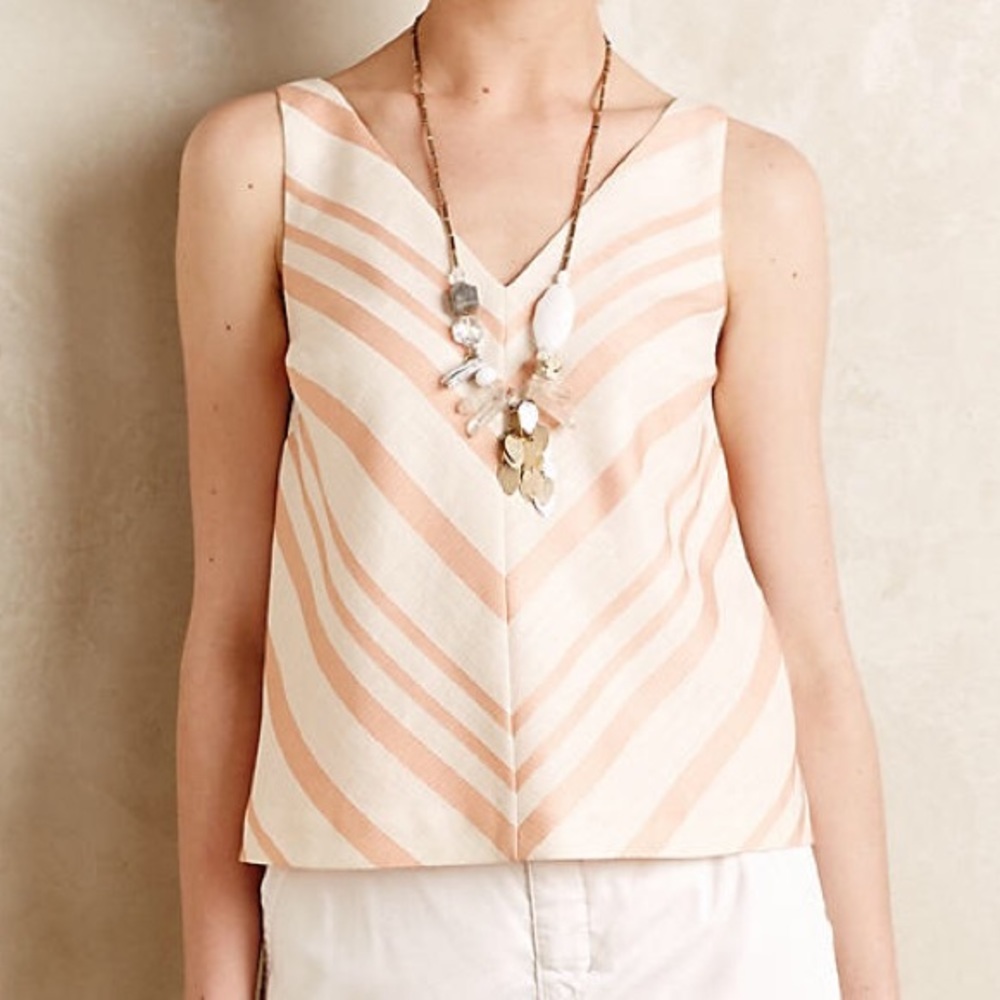 ANTHROPOLOGIE Chevron Midi Top by HD in Paris 🌸