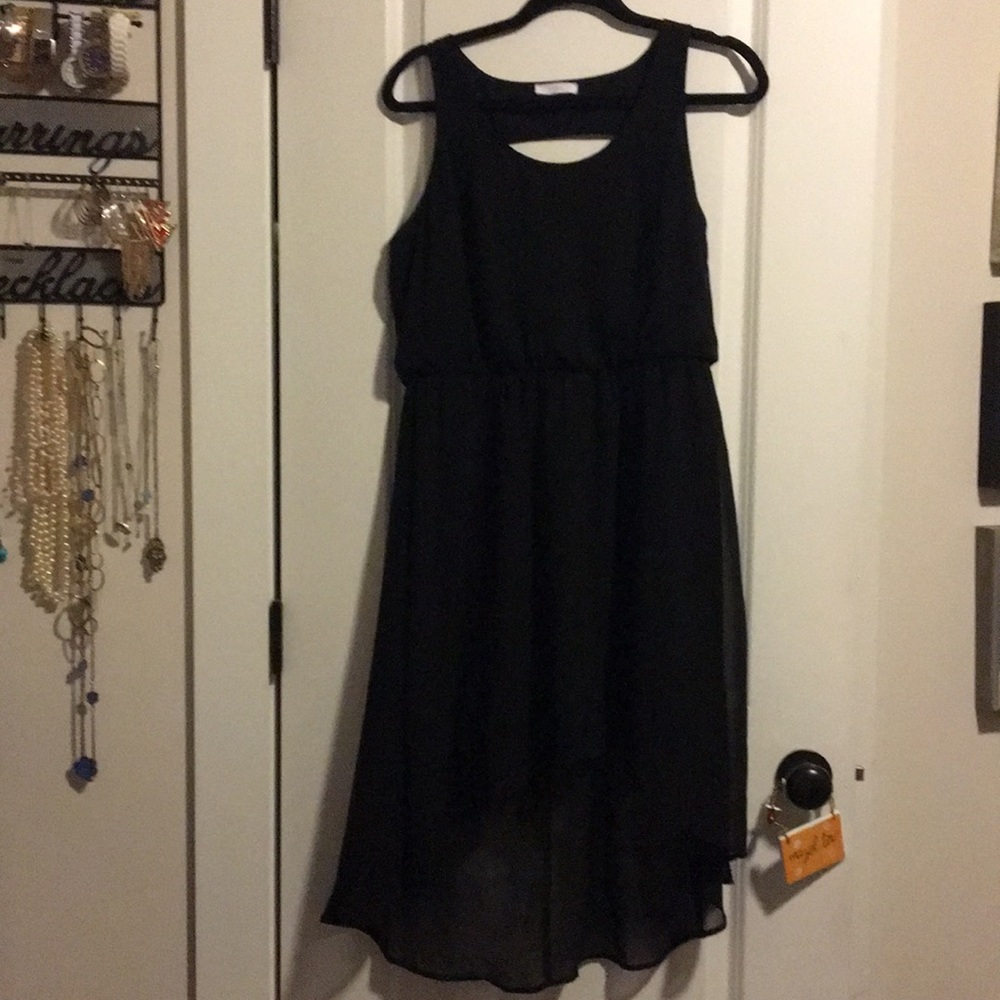 Lush black high low dress