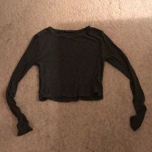 Brandy Melville long sleeve grey shirt
