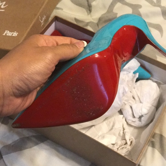 Louboutin so Kate pacific blue pumps used twice - Picture 4 of 4
